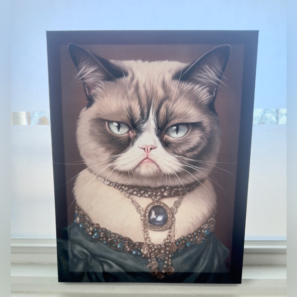 Angry Cat Canvas Wall-Art